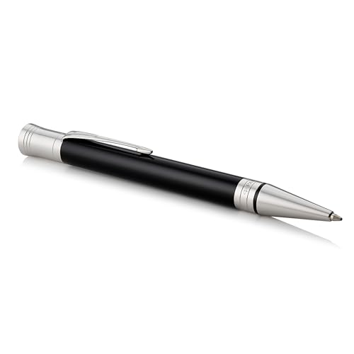 Bolígrafo Parker Duofold Classic negro mediano con detalles de paladio 2