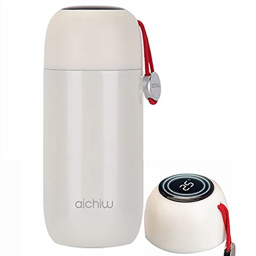 Aichiw Thermosflasche Isolierte Edelstahl Trinkflasche Thermoskanne Mini-Becher LED-Touchscreen-Temperaturanzeigen 12h Heiß & 24h Kalt Cover