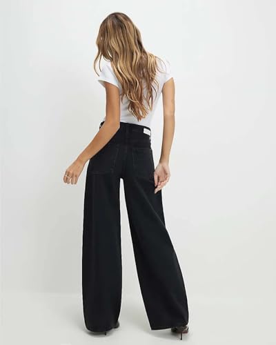Image of KOTTY Womens High Waist Flared Fit Ankle Length Clean Look Denim Jeans