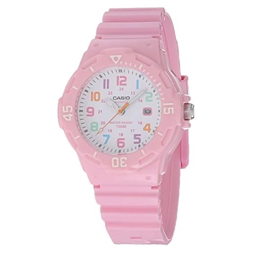 Casio Women's LRW-200H-4B2VCF Pink Stainless Steel Watch with Resin Band