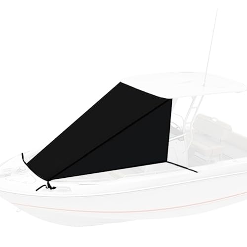 Prolunga Tendalino Barca, Telo Parasole per Prua T-Top, Tendalino per Barca, Estensione Impermeabile e Anti UV, Telo Tendalino Barca in Poliestere 600D di Grado Marino(Black,275x305cm/108x120in)
