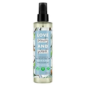 Love Beauty & Planet Virgin Coconut, Aloe Vera & Ylang Ylang Hair Oil for damaged hair I Paraben Free, Mineral Oil Free, Dye Free, 200 ml