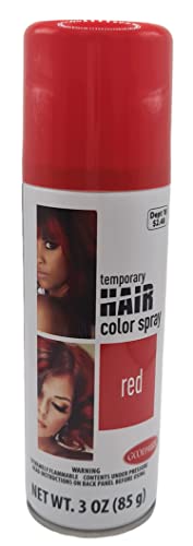 Spray de color temporal rojo para cabello Halloween miniatura 1