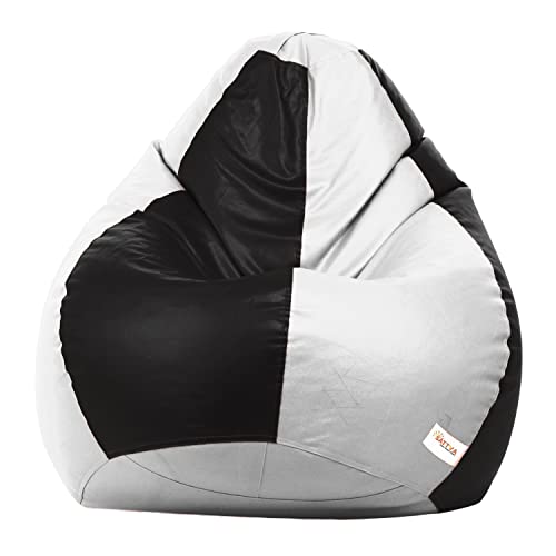 Image of Sattva Classic Bean Bag Cover Without Beans XXL Size Dual Colour - Black White