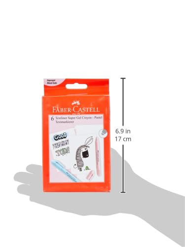 Image of Faber-Castell TEXTLINER SUPER GEL PASTEL CRAYON PINK BOX OF 6