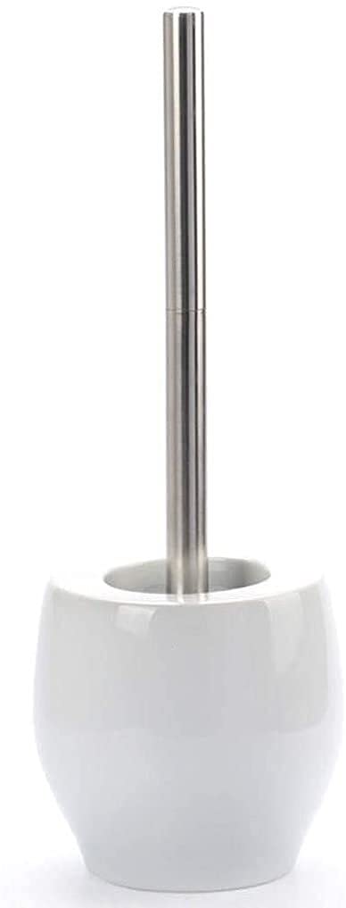 Tyuhduyur Silver Toilet Brush Bowl Brush Toilet Bowl Brush Set Durable Long Handle Toilet Brush Toilet Cleaning Brush Set Ceramic Base Electroplated Handle 26Cm Long Handle Toilet Bowl Brush (Color