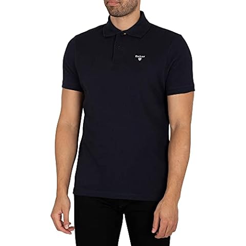 BARBOUR TARTAN PIQUE POLO - M, NEW NAVY Cover