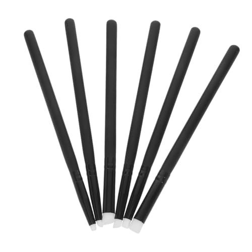 SEWACC 6 Piezas Pinceles para Detalles Miniatura de Brochas Planas y Anguladas para Artística Modelado y Manualidades Tarjetas Pinceles Compactos y Portátiles para al Óleo