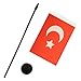 Ottoman Empire Table Flag 5'' x 8'' - Turkish Empire -Turkey Desk Flag 21 x 14 cm - Black plastic stick and base - AZ FLAG