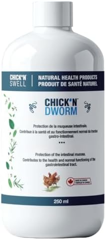 Chick’N DWORM – Herbal Digestive Support Liquid for Chickens & Laying Hens – Botanical Water Additive – 250 ml