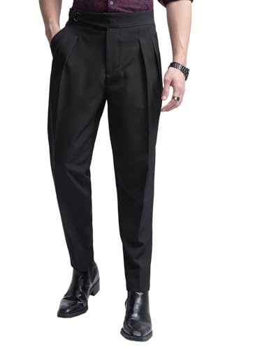Image of Highlander Men's Gurkha Trouser Pants| High Waist| Carrot Fit| Ankle Length| Stylish Trousers for Men| Men Trousers | Trousers for Man | Pants for Man