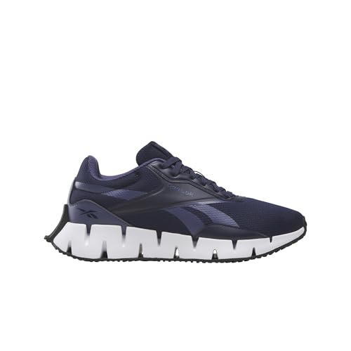 Reebok Women's Zig Dynamica STR Sneaker, Navy/Twilight Purple/Core Black, 8.5