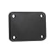 LifCratms 2 Pack Electric Guitar Neck Plates, Metal Guitar Neck Joint Plates Joint Reinforce Board with Screws Guitar Parts Replacement for Strat Tele Style Electric Guitar Bass (Black)