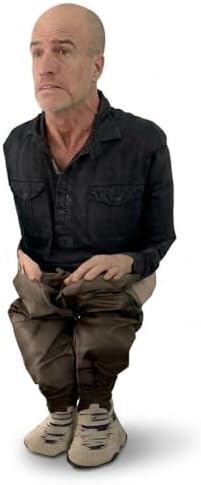 Inflatable Squatting Andy - Jump Scare Office Prank for Bathrooms - Fun April Fools Prank for Coworkers - Random Life Size Blow Up Doll & Funny Gifts for Adults