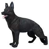 pastore tedesco nero carattere Materiale di qualità: realizzata in plastica robusta e di alta qualità, questa statua di animale è progettata per durare, rendendola perfetta sia per l'esposizione in interni che per il gioco dei bambini senza timore di danni.