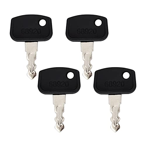 Manioiity PL501-68920 Ignition Keys 68920 for Kubota RTV RTV1140 RTV400 BX25 BX2350 BX2660 F2680 F2880 F3680 GR2000 GR2110 GR2120 RTV1140 RTV900 ZD1021 ZD323 ZD326 Tractor Mowers Loader 68920 Keys(4)