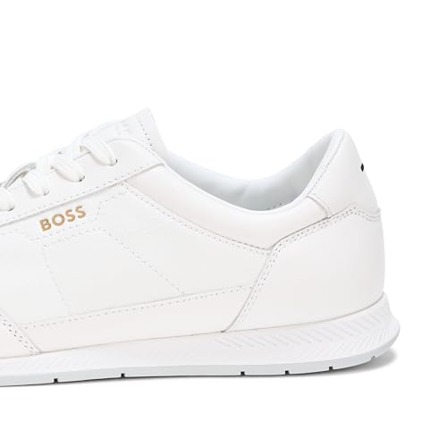 BOSS Men's Titanium Low Profile Leather Sneaker4