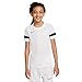 Nike Dri-Fit Academy 21, Maglia Manica Corta Bambino, Bianco/Nero/Nero/Nero, m