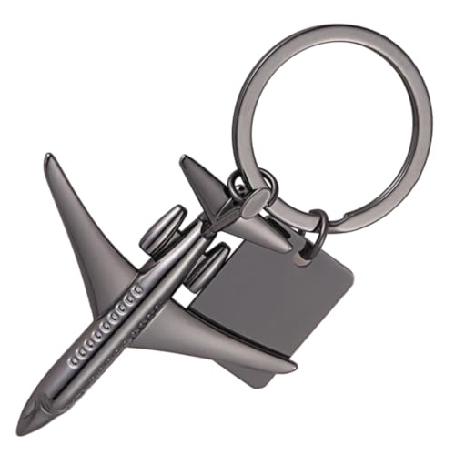 Yuxh Keychain Airplane Keyring Aircraft Key Chain YX-1597 Black