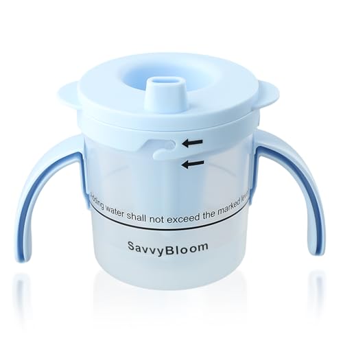 SavvyBloom Cups for Adults 5cc 10cc 15cc Spill Proof Cups for Adults Elderly People Regulating Drinking Cup to Prevent Choking (Blue)