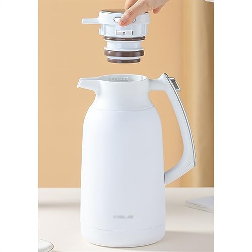 Tetera eléctrica de acero inoxidable 2L blanca miniatura 5