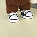 Mikovivi 2pcs 17cm Doll Shoes & Glasses, Fashion Mini Lace-Up Canvas Casual Sneakers & Eyeglasses Cute Doll Outfit Accessories (Black)
