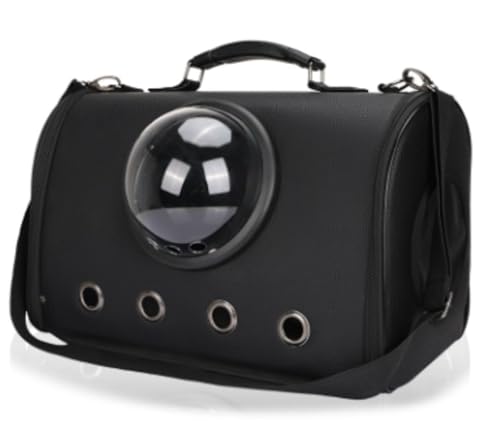 DYElite 猫用キャリーバッグ、かわいい、猫用ポータブル 、子猫用、ペット用、ポータブルケージ、ポータブル犬用、ペットキャリア、猫用キャリー 、犬用 、猫、旅行用 、折りたたみ式透明宇宙 、PU通気性