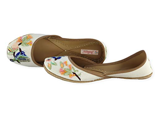 Image of Fulkari Prime Pure Leather Casual Women's Soft Leather Bite and Pinch Free Ladies Jutti Ethnic Mojari