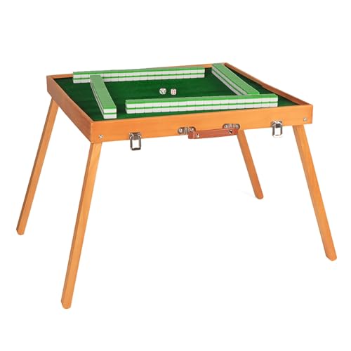Mesa plegable de Mahjong con set de 144 fichas miniatura 1