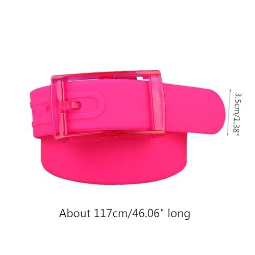 Simple Adult Unisex Waist Belt Matte Vintage Buckle Silicone Fashion Rectangle Buckle Belt for Security Checking4