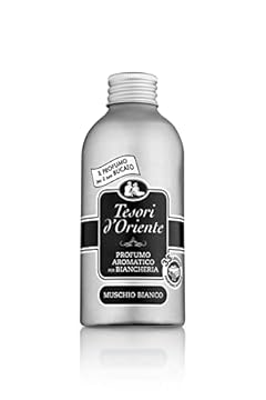 Tesori d'Oriente - Profumatore Bucato Lavatrice Muschio Bianco, dalle Note Muschiate e Ambrate, Ideato per Donare ai tuoi Capi una Fragranza Intensa e Duratura, per Tutti i Tipi di Tessuto, 250 ml