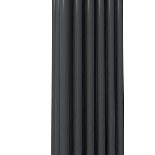 Warmehaus - Traditional Cast Iron Style Anthracite 3 Column Vertical Radiator 1800x290mm - Modern Central Heating Space Saving Radiators - Perfect for Bathrooms, Kitchen, Hallway, Living Room