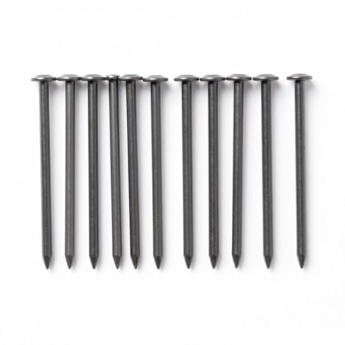 Image of 100PCS Small Nail Round Head Tiny Nails String Art Nails Hand-Made Hardware Accessories Fasteners Mini Nail (Black,1.8mmX30mm /0.07 inchX1.2 inch)