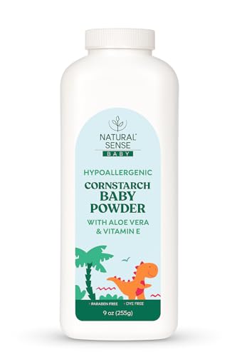 Natural Sense Baby Hypoallergenic Cornstarch Baby Powder with Aloe Vera & Vitamin E (2-Park)