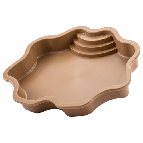 傾斜したカメのフィーダートカゲの生息地付き大型浸漬皿ボックス 滑り止め付き 屋内/屋外用 爬虫類衛生用品