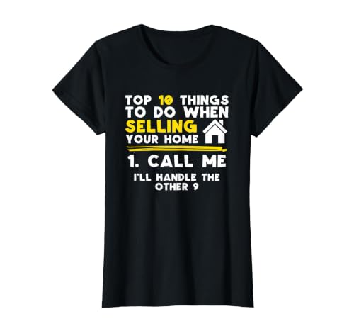 Real Estate Agent Call Me T-Shirt, Women, Black, Large