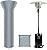 SIRUITON Patio Heater Covers with Zipper and Air Vent,Waterproof,Dustproof,Wind-Resistant,UV-Resistant,Snow-Resistant,?87" Height x 33" Dome x 19" Base, 420D Grey?