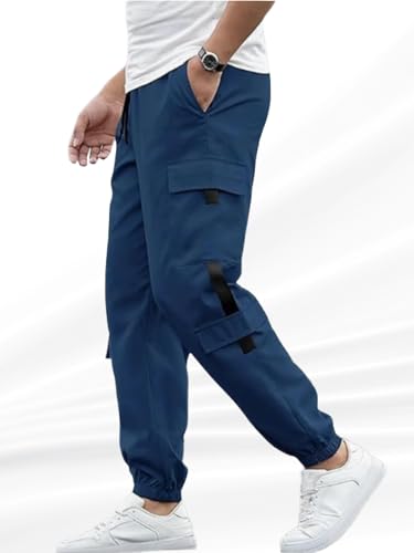 Image of Men's Track Pant Combo - Cargo Style Jogger Pants | Lycra Blend | Full Elastic Waist | Comfortable Casual Bottoms