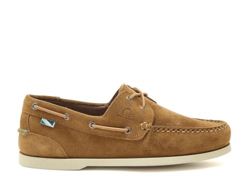 Chatham Zapatos náuticos de gamuza para hombre, Compass II Repello G2 en bronceado, 6-15, Tan, 48 EU