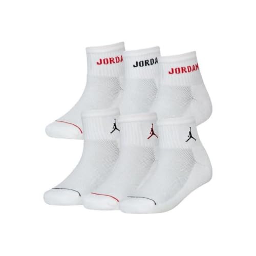 Jordan Baby Boys Legend Ankle 6-Pack (Infant/Toddler/Little Kids/Big Kids) White 9-11 (Shoe Size 5-7 Big Kid)