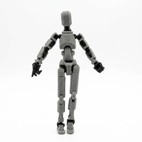 Image of DIY Dummy-13 Action Figure Robot | Fully Articulated Action Figure Toy | 3D Printed (5.4inches) (Gray-Black)