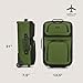 U.S. Traveler Rio Lightweight Softside Rolling Carry-on Suitcase, 2-Wheel Single, Green