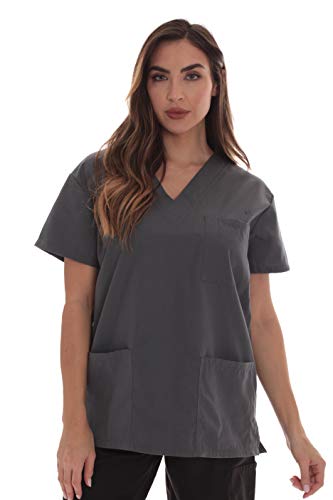 Just Love Scrub Tops for Women 22000T-Steel Gray-S