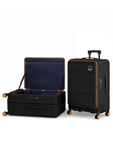 Image of Safari Nox 8 Wheels 79cm Large Size Trolley Bag, Open Easy, Hard Case Polycarbonate, Silent Dual Wheels Check in Luggage, Securi Zipper, Suitcase for Travel, Trolley Bags for Travel, Black