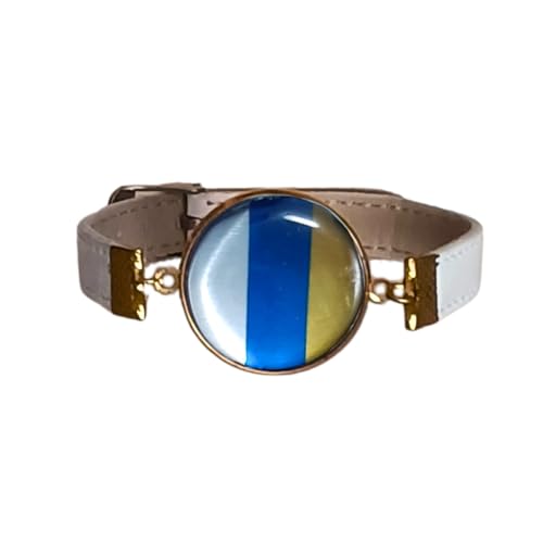 Pulsera con Medallón de Banderas Autonómicas - Correa ajustable (Canarias)