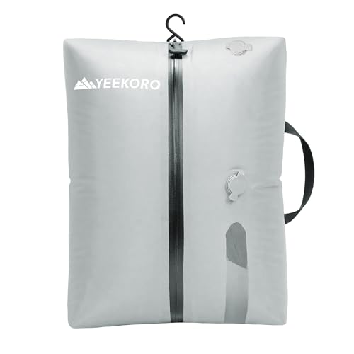 YEEKORO Vacuum Bags for Travel, Professional IP67 Reusable Vacuum Compression Bags for Travel Suitcases, Durable Space Saver Bag (1 PACK GREY,No Pump)