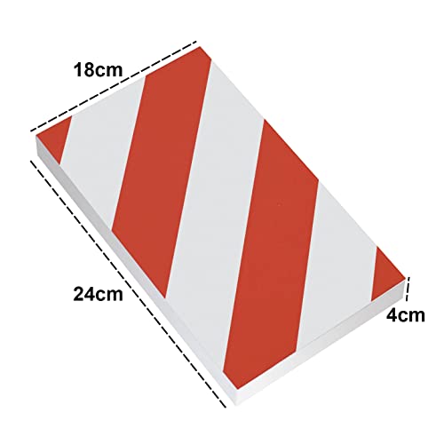 Paragolpes Protector de Espuma Adhesiva Adaptable, para Cualquier Tipo de Esquina, 24x18x4 cm (1 Pieza) (Rojo y Blanco) Cover