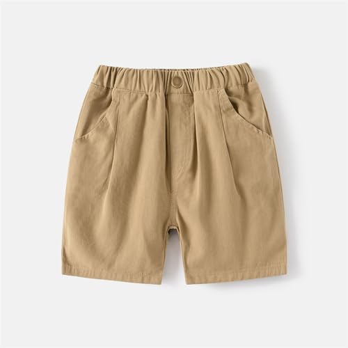 Moonker Toddler Boys Summer Cotton Shorts Elastic Waist Solid Color Soft Athletic Short Pants Swim Bottoms for2