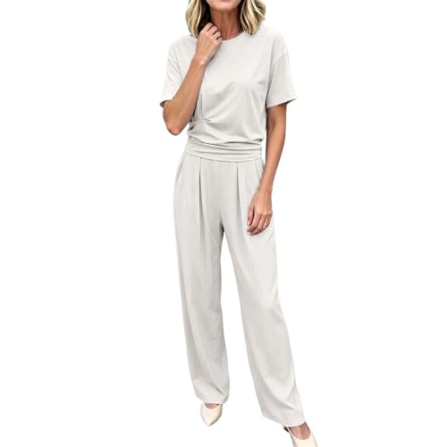 Conjunto de dos piezas de verano para mujer con top crop y pantalón