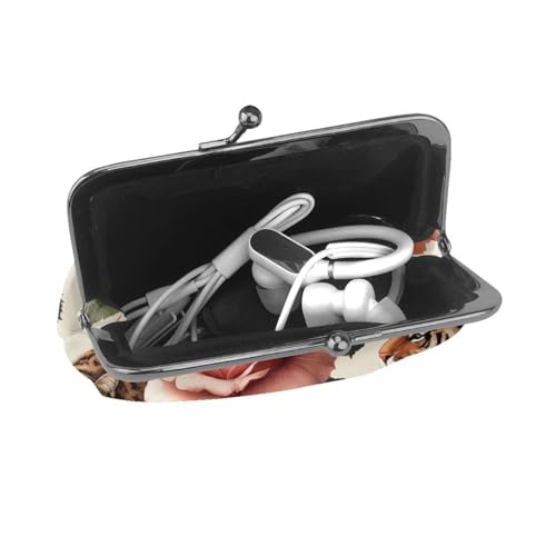 Pu Leather Buckle Coin Purse Animal-Roses-Floral Girls Kiss-Lock Change Purse Wallets4